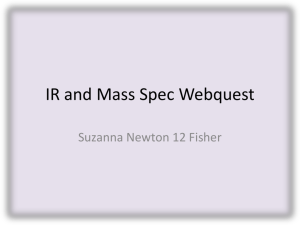 IR and Mass Spec Webquest