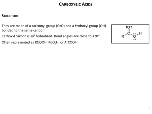 Acidity of Carboxylic Acids