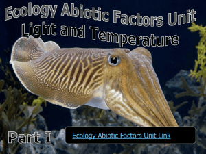 Part I: Abiotic Factors, Light