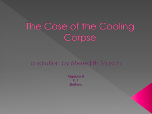 The Case of the Cooling Corpse