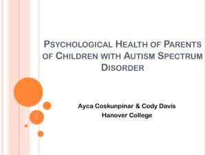 Stress and coping strategies for parents of children with Autism