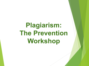 Plagiarism Prevention Workshop - Motlow State Community College