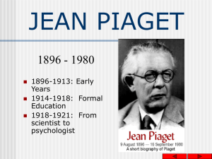 jean piaget - Dallas Area Network for Teaching and Education
