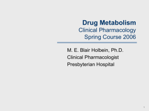 Clinical Pharmacology Spring Course 2006