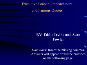 Executive Branch Impeachment and Famous Quotes