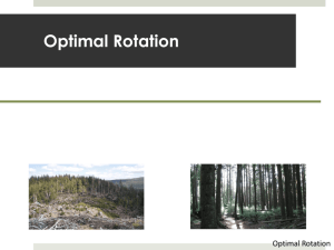 Optimal Rotation - FRST 318/537: Forest and Conservation Economics