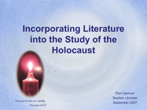 Incorporating Literature into the Study of the Holocaust