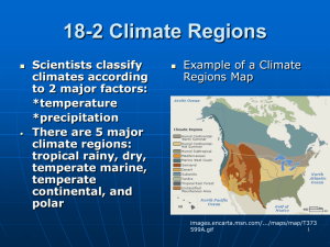 18-2 Climate Regions Powerpoint