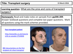 What are the pros and cons of transplant surgery?