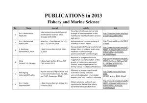PUBLICATIONS in 2013 Fishery and Marine Science