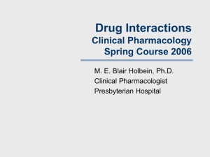 Clinical Pharmacology Spring Course 2006 - Home