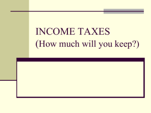 Wages and Income Tax Notes
