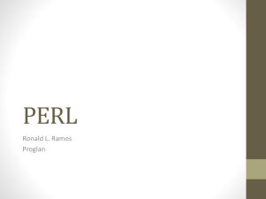 Perl While