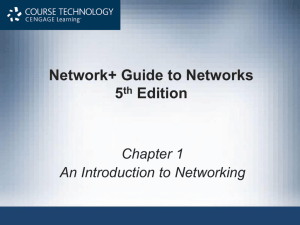 Network+ Guide to Networks 5 th Edition Chapter 1 An Introduction