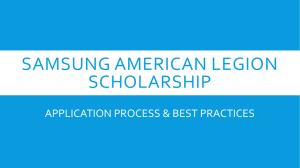 Samsung American legion scholarship