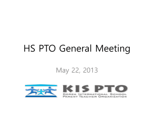 HS PTO General Meeting
