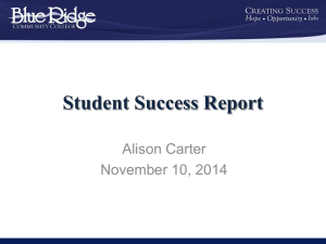 Student Success Report - Blue Ridge Community College
