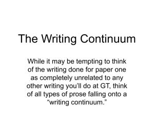 The Writing Continuum - The Rhetoric of Technology