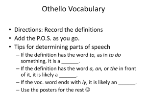 Othello Vocabulary
