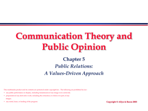 Communication Theory and Public Opinion