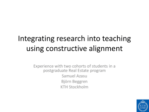 Integrating research and writing into teaching using constructive