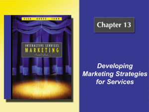 Developing Marketing Strategies for Services