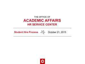 see presentation materials - Office of Academic Affairs