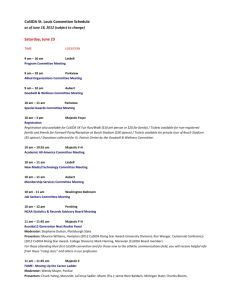 CoSIDA St. Louis Convention Schedule as of June 18, 2012 (subject