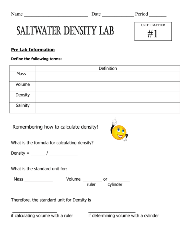 density of salt water