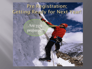 IHS pre-registration powerpoint