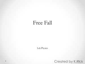 Free Fall - mthslabphysics