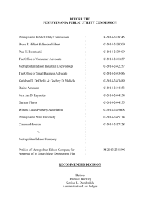 Met-Ed - Public Utility Commission