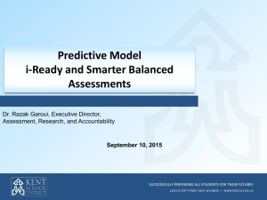 i-Ready and SBA Predictive Model