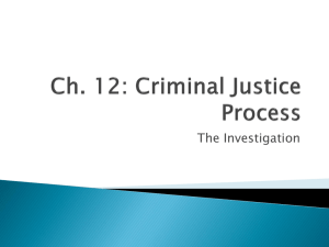 Ch. 12: Criminal Justice Process