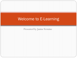 Welcome to E-Learning 095