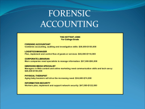 Forensic Accounting Slides - Arkansas State University
