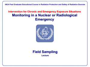 Field Sampling - International Atomic Energy Agency