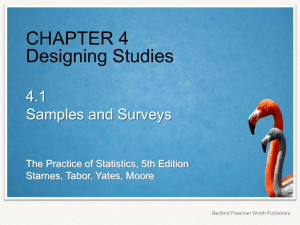 4.1 Samples and Surveys - Bedford, Freeman, and Worth Publishers
