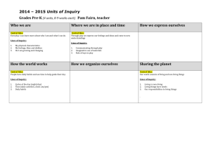 Units of Inquiry pre K-7 (2014-15)