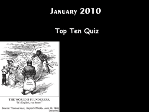 PowerPoint January 2010 Top Ten Quiz