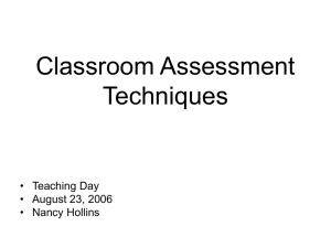 Classroom Assessment Techniques (CATs)