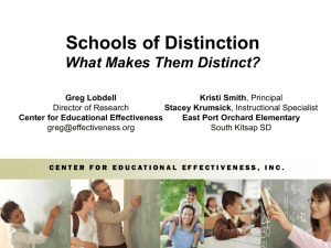1.1: Schools of Distinction in Washington