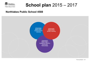 School Plan 2015-2017 - Northlakes Public School