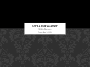 Act I & II of Hamlet