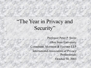 Security and Privacy After 9/11