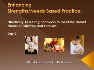 Engaging Families from a strengths/needs focus