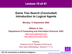 CIS730-Lecture-09-2003 - Kansas State University