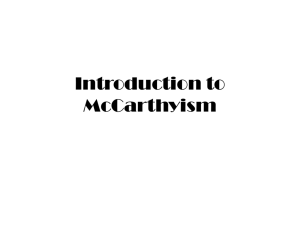 Introduction to McCarthyism