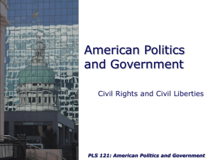 PLS 121: American Politics and Government