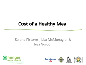 Cost of a Healthy Meal